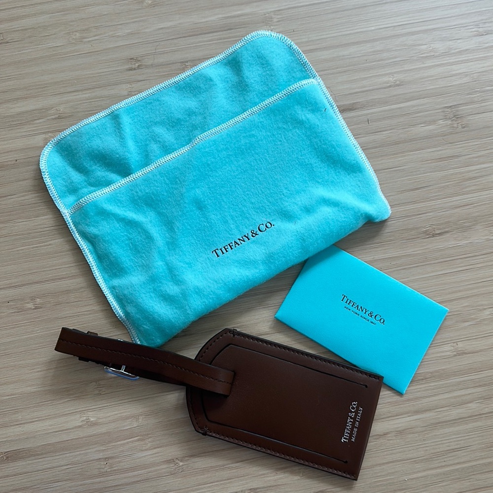 Brown Leather Tiffany & co Luggage Tag